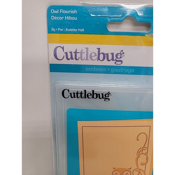 Cuttlebug Provo Craft Embossing Folder Owl Flourish NEW #37-1913 - Picture 3 of 9